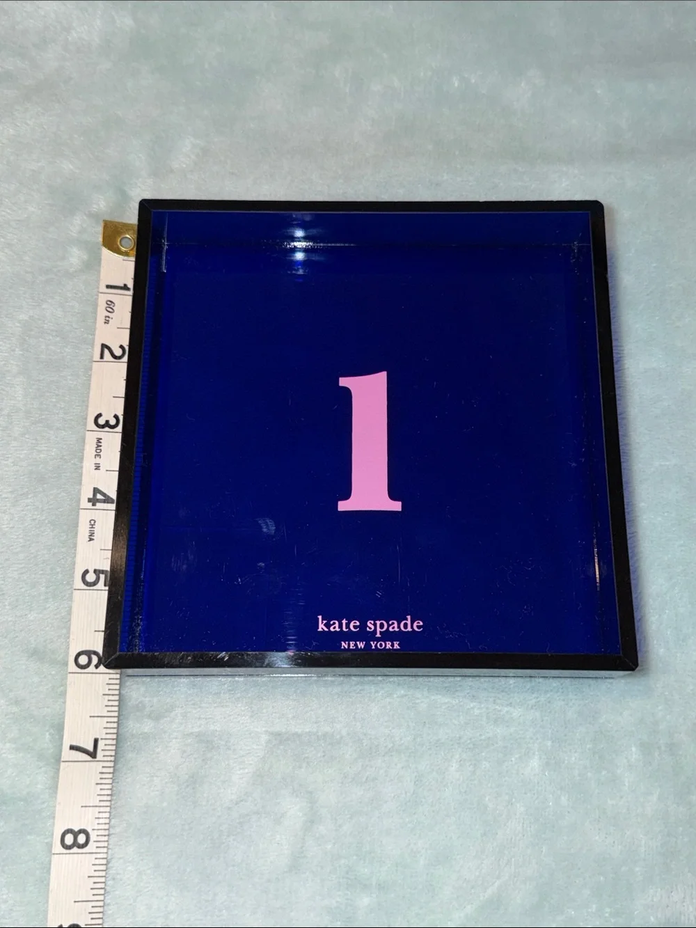 kate spade Navy and Pink ‘l’ Tumbler, Tray & Notebook Trio